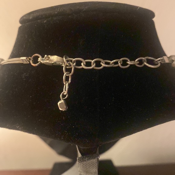 Necklace and Earring Set - Long Silver and tiny round clear beads on MultiStrand - Picture 4 of 4